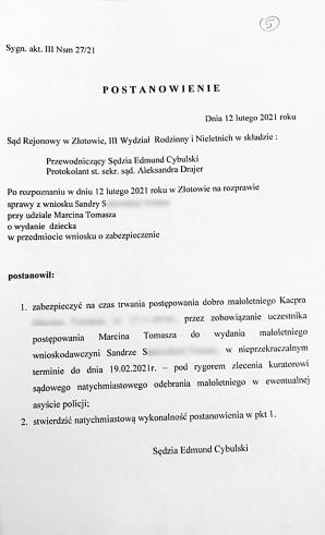 [VIDEO] TOGI BEZ SUMIEŃ: Czy sędzia Edmund Cybulski ze Złotowa chce śmierci 4-letniego Kacperka? Czy szaleństwo jego niesprawiedliwości powstrzymają dziś Prezes Sądu Okręgowego w Poznaniu i Prokurator Okręgowy w Poznaniu?
