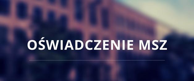 Oświadczenie MSZ dot. wezwania chargé d’affaires Białorusi w związku z kontynuowaniem przez reżim białoruski represji wobec dziennikarzy i przedstawicieli społeczeństwa obywatelskiego